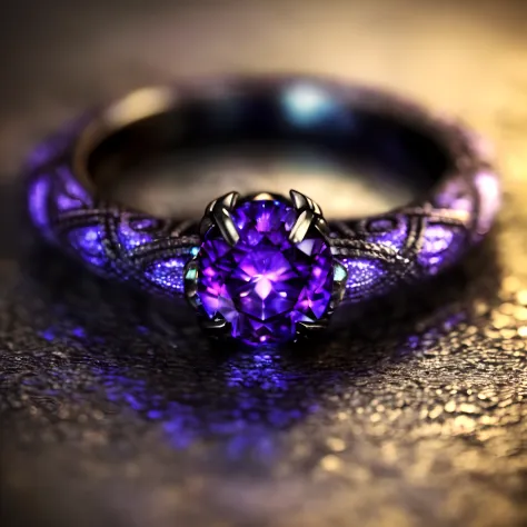 (Best quality,4K,8K,A high resolution,Masterpiece:1.2),Ultra-detailed,(Realistic,Photorealistic,photo-realistic:1.37),Dark atmosphere,ominous background,(Serpentine ring:1.2)，The stars are hidden in glowing purple pupils，Delicate snakeskin texture，Dull met...