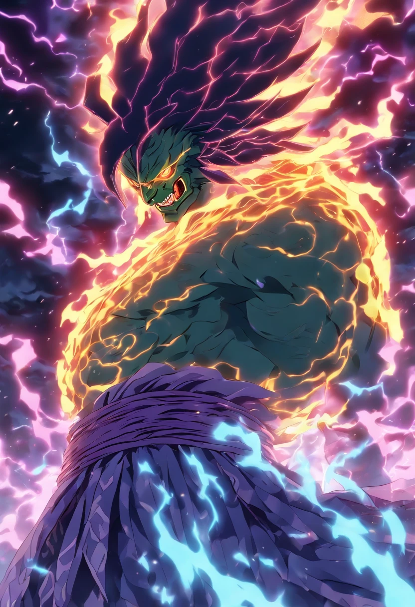 (((SUSANOO))) best quality, ultra-high resolution, 4K detailed CG, master piece, God of Storms, Japanese clothing, Japanese mythology, ((RAYS)), aesthetic, screen-centric