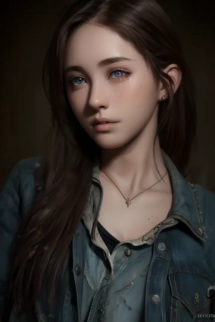 Hyper realistic, 20 years old woman in tattrred and dirty clothes,  highly detailed,  intricate small details,  cute sexy,  deta...