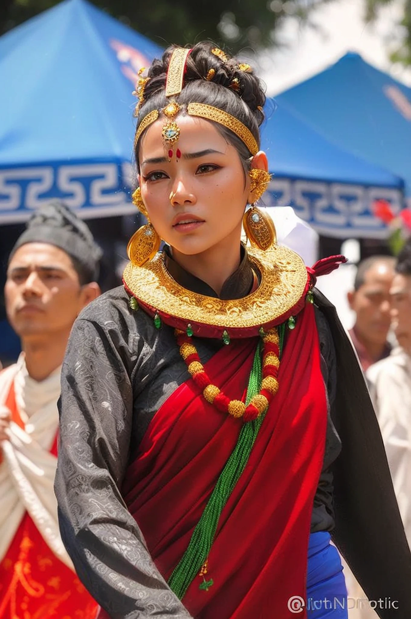 sikkim hindu girl, 25-year-old, traditional dress, gentle sun lighting on face , intricate facial details, flawless complexion, top-notch 3D rendering, hyper-realistic, shot on hilly road. photorealistic digital art trending on Artstation 8k HD high definition detailed realistic, detailed, skin texture, hyper detailed, realistic skin texture, armature, best quality, ultra high res, (photorealistic:1.4),, high resolution, detailed, raw photo, 400 camera f1.6 lens rich colors hyper realistic lifelike texture dramatic lighting unrealengine trending on artstation cinestill 800