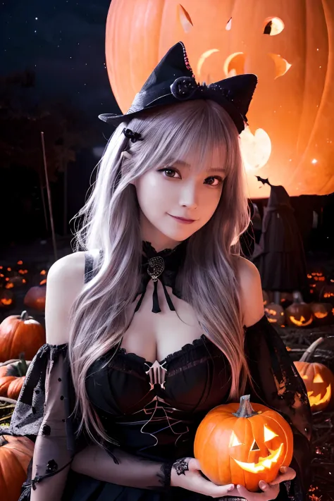 (Best Quality,4K,8K,hight resolution,masutepiece:1.2),Ultra-detailed,(Realistic,Photorealistic,Photorealsitic:1.37)，Halloween Ev...