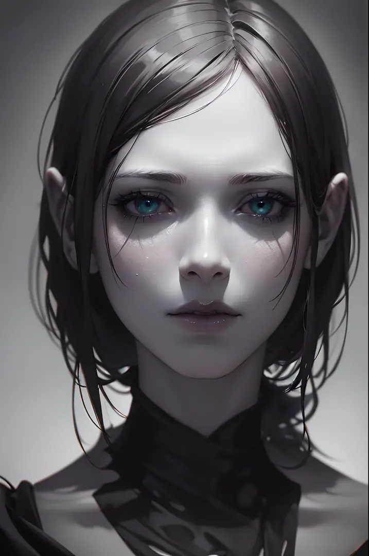 macabre, pale, perfect, beautiful, the derelict summoner, sith eyes, Occult utopia, flawless, 20-year-old  Sophie Burrell, Neo noir, subtle motif, raw, (best quality:1.2), ultra-detailed, (realistic:1.37), portraits, cinematic lighting, chiaroscuro, shibor...