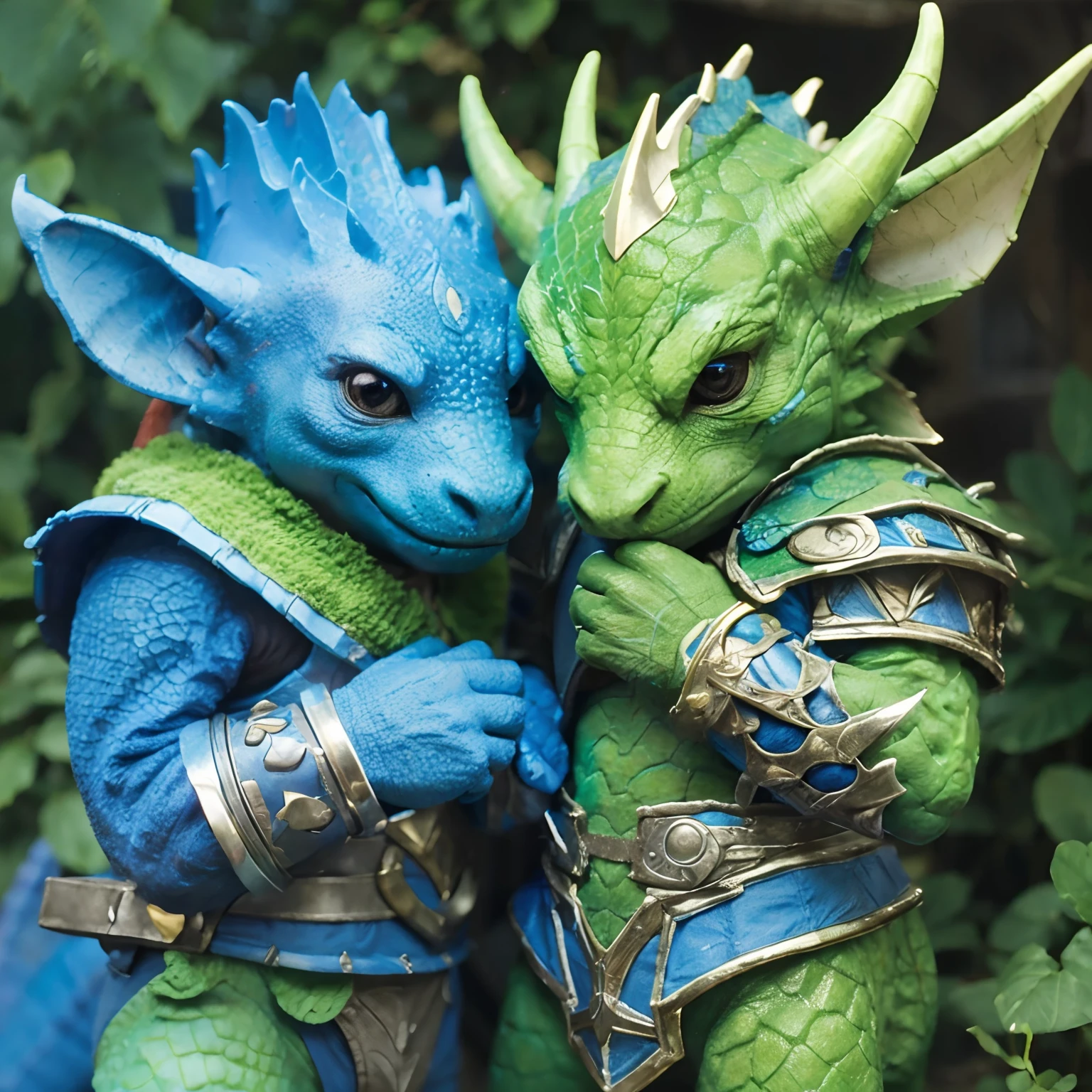 blue kobold + green dragonborn = children