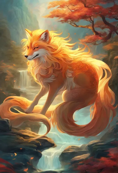 mythological creatures，（（The nine-tailed fox in Chinese mythology ...