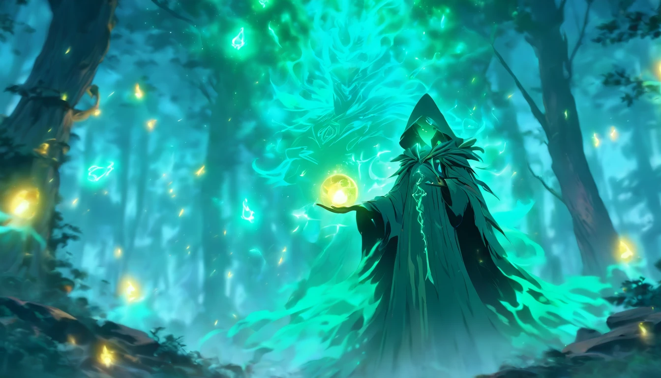 A poderoso teal-haired sorceress casting evil glowing spells in a místico forest.[(melhor qualidade,4K,8K,alta resolução,obra de arte:1.2),Ultra-detalhado,(realista,photorealista,photo-realista:1.37),mágico,Misterioso,encantado,místico:1.15](sorceress,mago,bruxa,Conjurar),(Escuro,profundo) Árvores verdes,(espesso,enevoado) fog,(estranho,sinistro) Atmosfera,esferas brilhantes de energia,ruínas antigas,Faíscas e relâmpagos,mágico aura,(sinistro,Escuro) sombras,brilho etéreo teal,símbolos misteriosos,feitiços cor de esmeralda,roupões de teal esvoaçantes,(intenso,poderoso) gaze,aura of power and Escuro magic,céu estrelado,luar,Encantamento de Canto,espíritos da floresta,bebruxaing spells and curses,equipe elaborada,corvo familiar)]