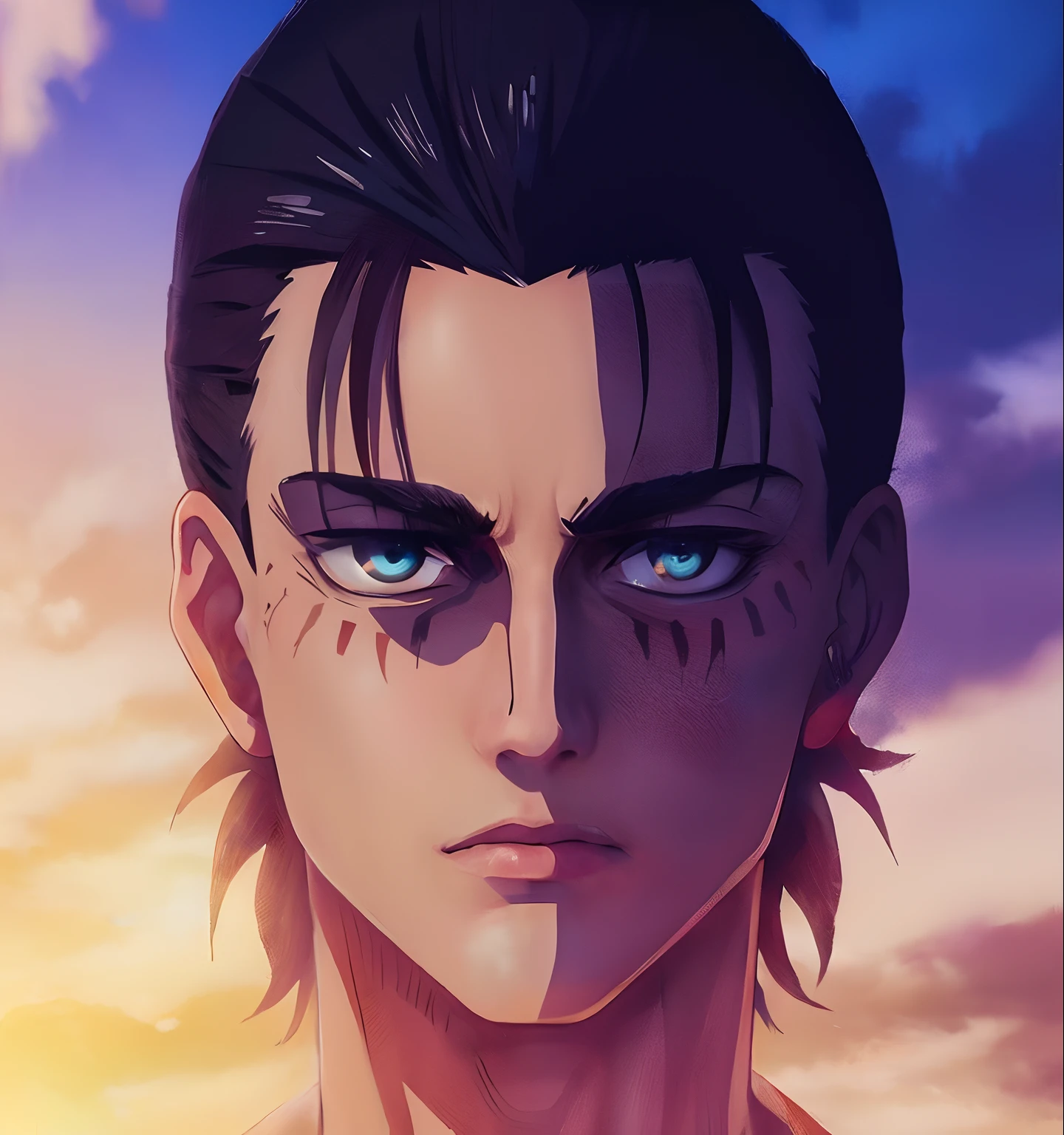 Eren Jaeger, hiperdetalhado, hiperrealista