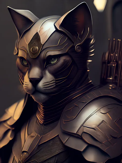 (Realistic:1.3), posters,intricate detailed, ((cinematic light)), cats,hybrid,Realistic hype, Scary, full entire body,dark fantasy \(style\), detailed armor, detailed helmet