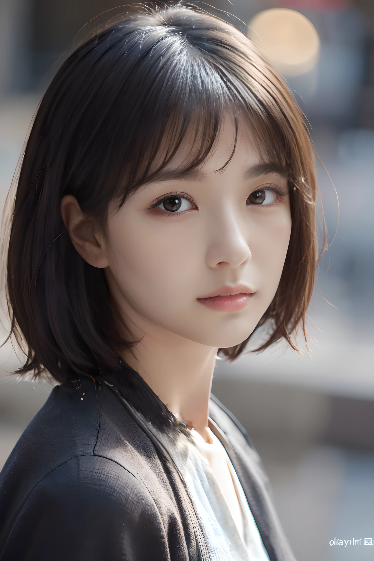 , long windblown [blue-black:.3] hair,looking at viewer, (masterpiece:1.3), (8k, photorealistic, RAW photo, best quality: 1.4), japanese, (1girl), beautiful face, (realistic face), (black hair, short hair:1.3), beautiful hairstyle, realistic eyes, beautiful detailed eyes, (realistic skin), beautiful skin, attractive, ultra high res, ultra realistic, highly detailed, golden ratio,