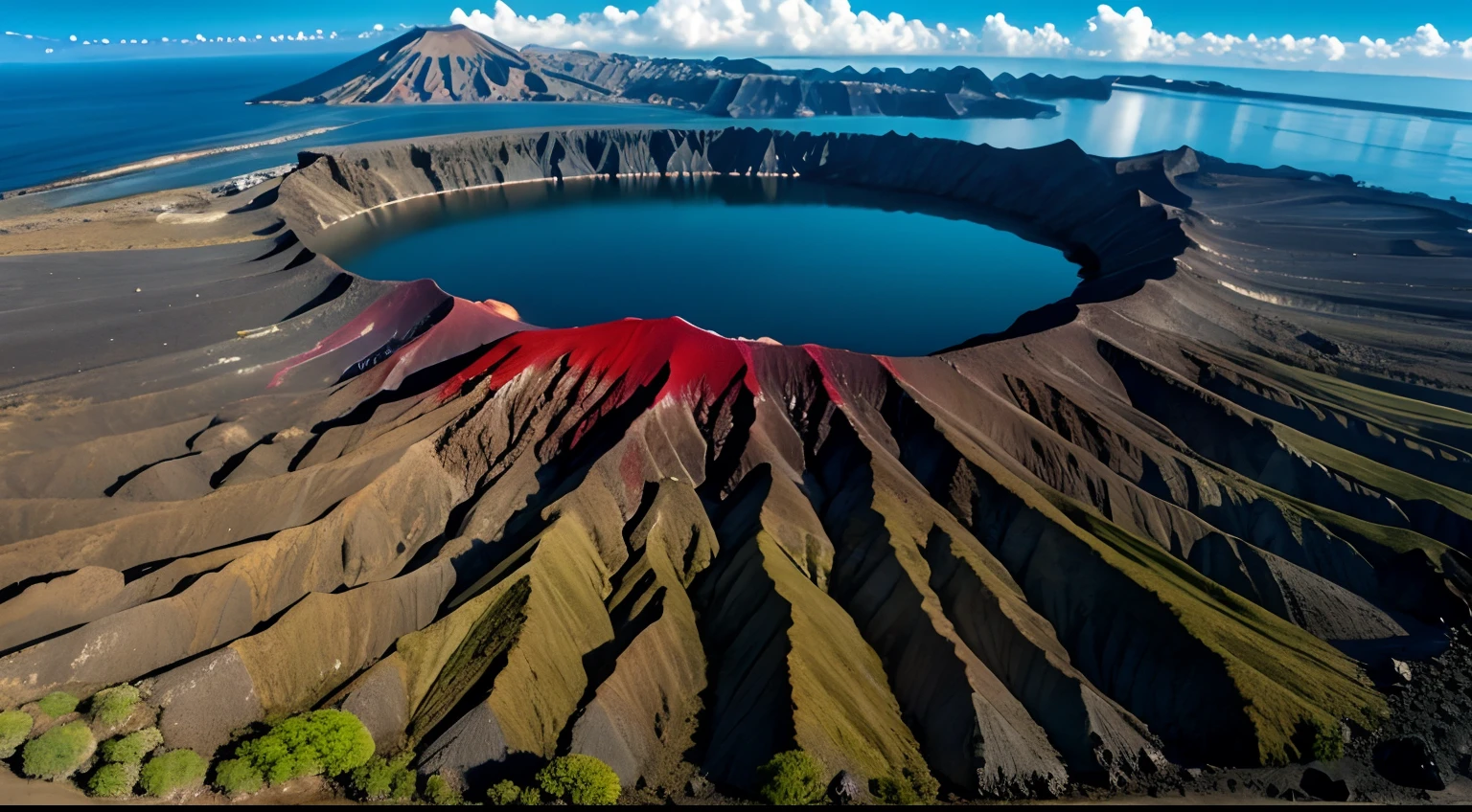 Volcanic island - SeaArt AI