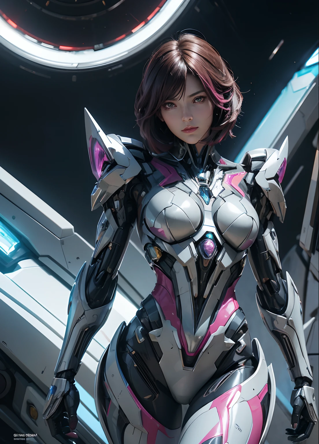 Textured skin, Super Detail, high details, High quality, Best Quality, hight resolution, 1080p, hard disk, Beautiful,(Arcee),beautiful cyborg woman,Mecha Cyborg Girl,Battle Mode,Girl with a Mecha Body,She wears a futuristic Arcee mech,Fulll body Shot