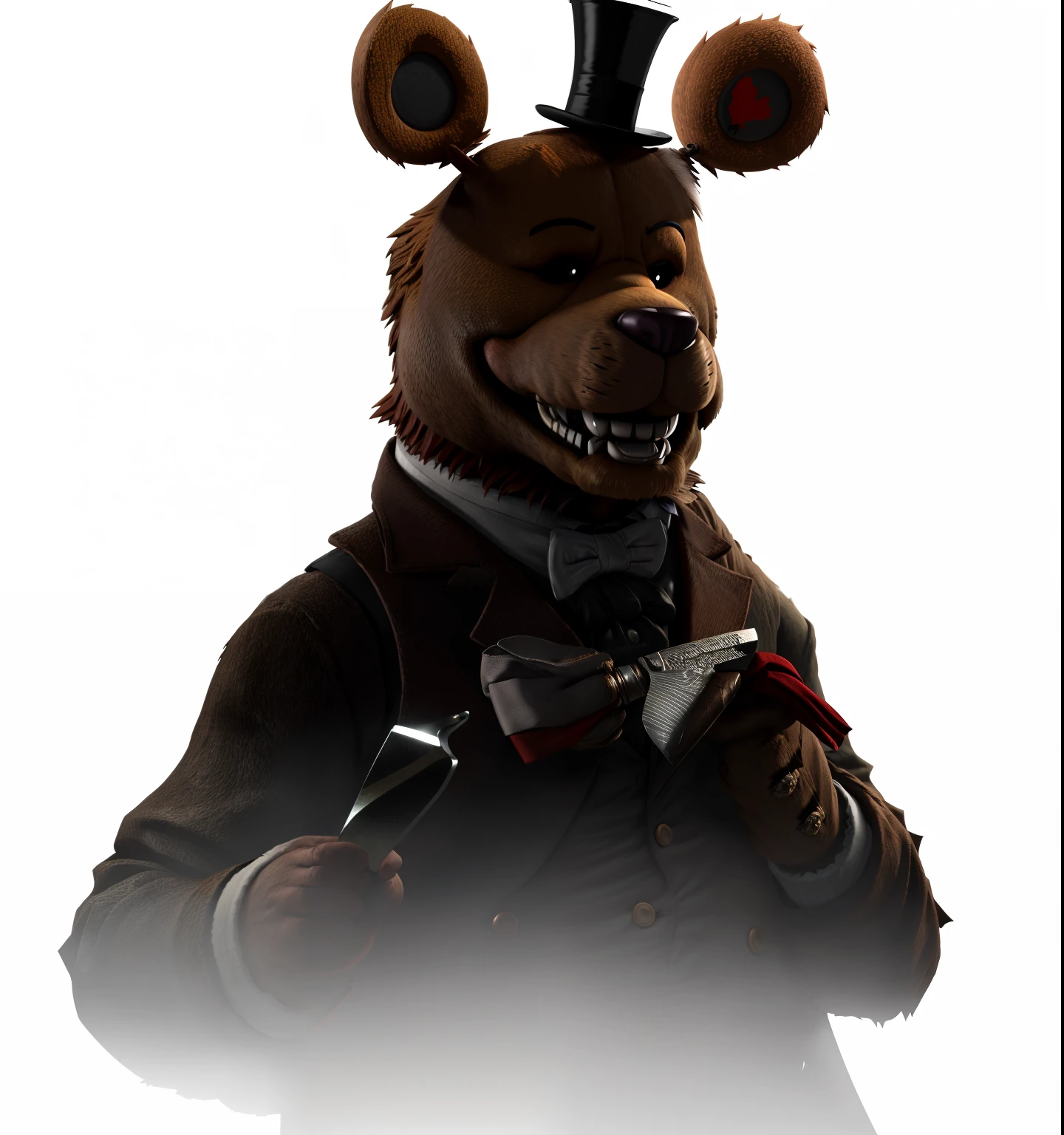 There is a bear dressed in a top hat and a bow tie - SeaArt AI