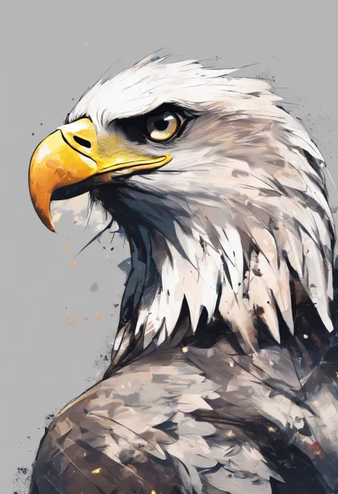 This digital drawing of an eagle-harpy eagle is a tribute to the