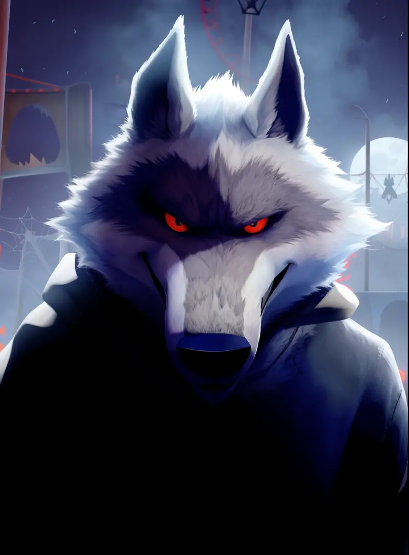 Death Wolf - wow he is looking at the viewer making a very menacing look and a disturbing smile this is going into my Halloween collection not to mention that super disturbing smile he is making Happy Halloween and good nightmares Don't forget to add some ...