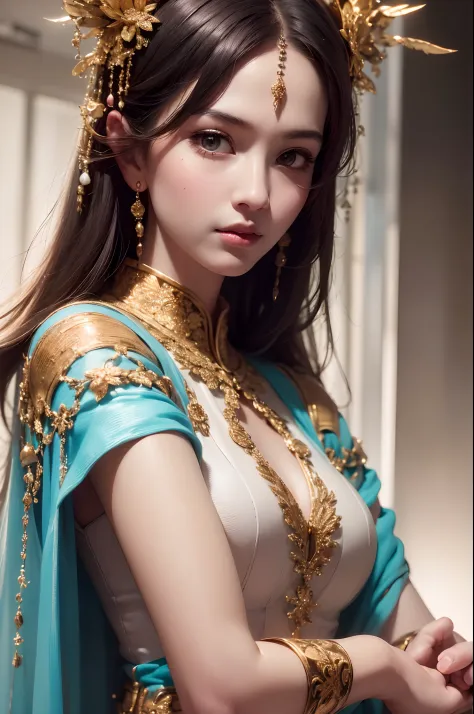 A  girl, Phoenix Princess, Jade Beauty, (Jade Beauty:1.1,Peerless Goddess:1.1, Enchanting eyes:1.1),(Best Quality,4k,8K,hight re...