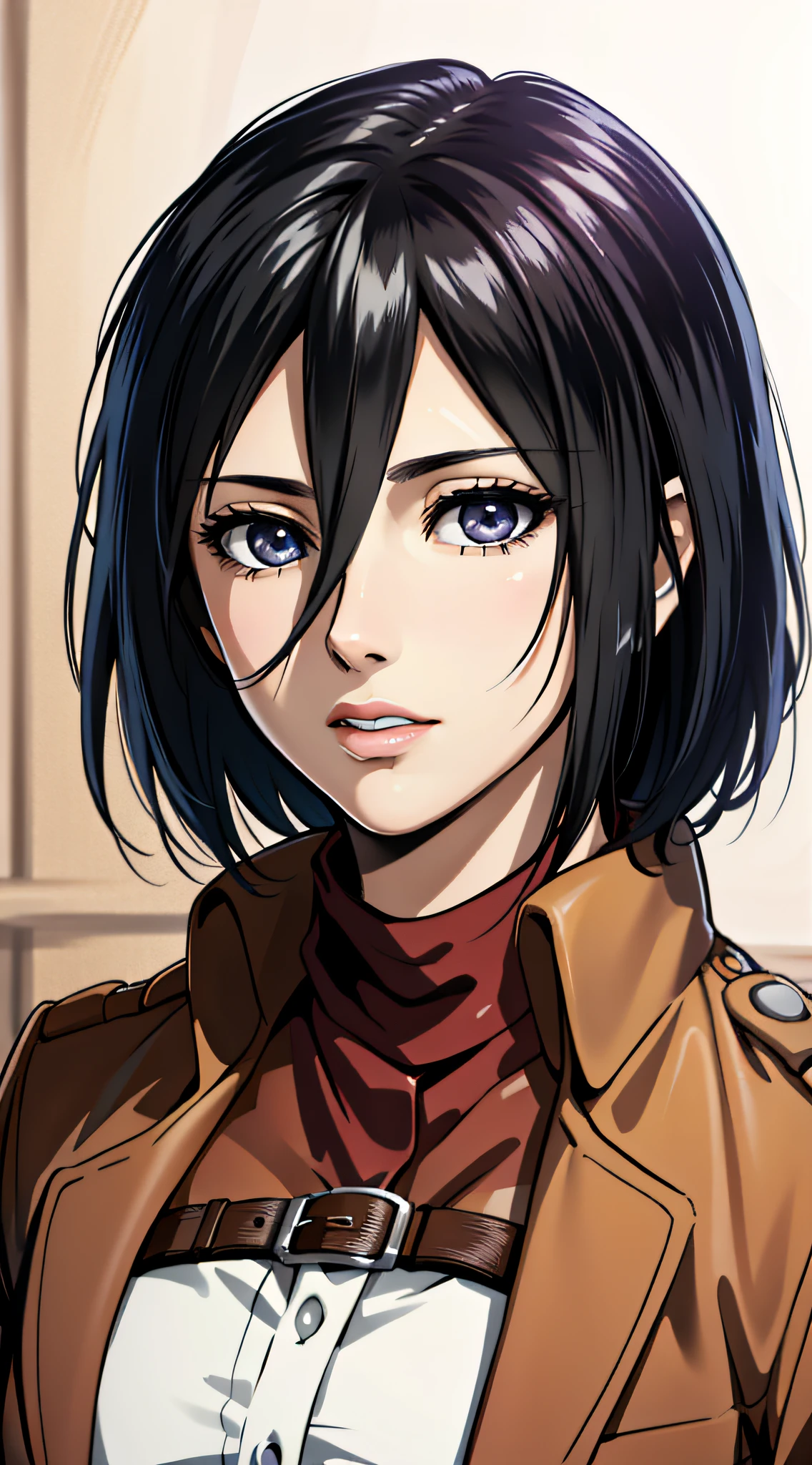 (chef-d&#39;œuvre:1.2, meilleure qualité), photoréaliste, (hyperréaliste:1.2), Beau, Mikasa d&#39;AOT