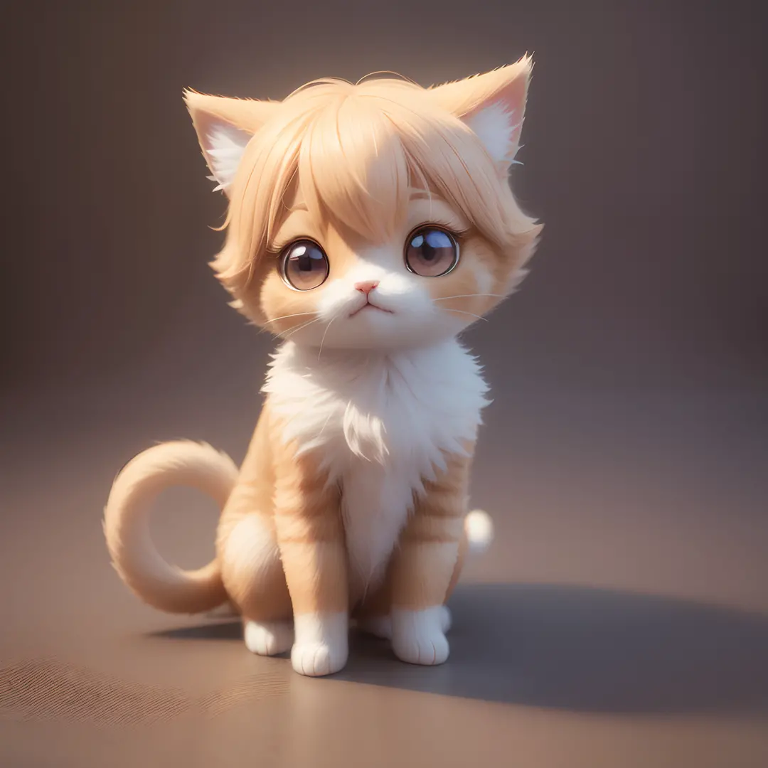 3D Chibi soft and fluffy pixie KITTY 3D, by style of Bonnie Hetherington Robson, 8K, product photo