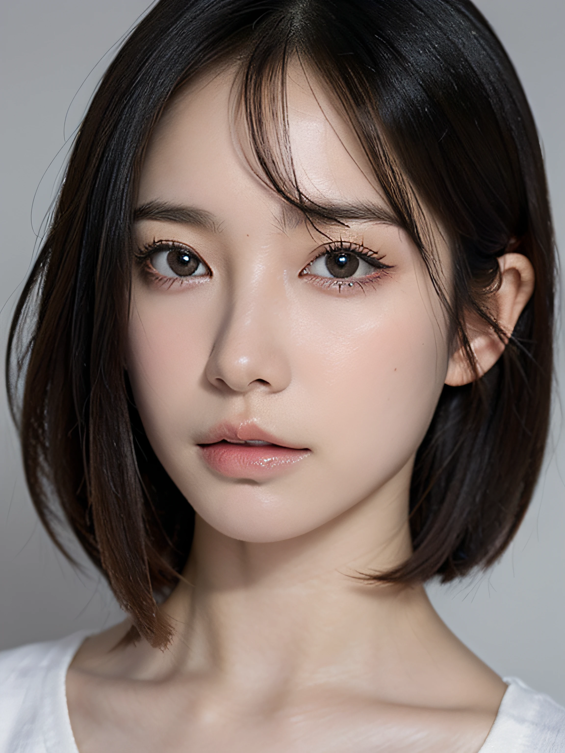 (masutepiece:1.3), (8K, Photorealistic, Raw photo, Best Quality: 1.4), (1girl in), Beautiful face, (Realistic face), (Black hair, Short hair:1.3), Beautiful hairstyle, Realistic eyes, Beautiful detailed eyes, (Realistic skin), Beautiful skin,fully body photo、 absurderes, Attractive, 超A high resolution, A hyper-realistic, Highly detailed, Golden ratio