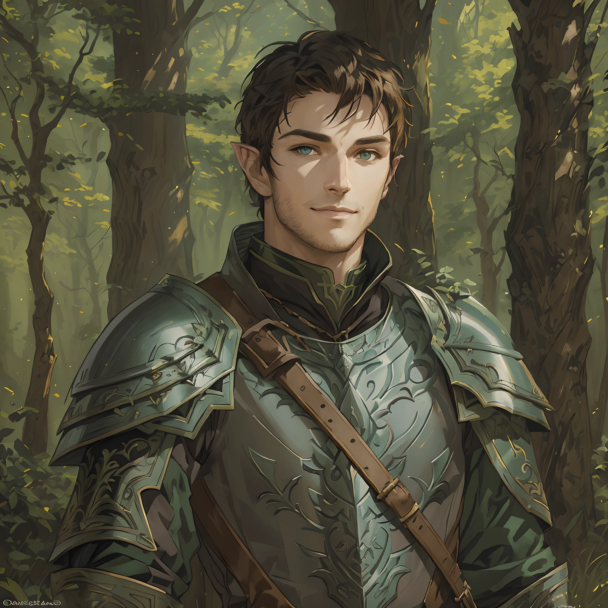 a portrait of a male rogue, handsome guy in dungeons and dragons art, rugged male, male human rogue, a male human, casimir art, portrait of a forest rogue, fantasy male portrait, a human male rogue, highly detailed exquisite fanart, fantasy art smug smile man, detailed character portrait, detailed eyes looking at viewer,