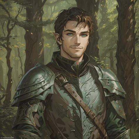 a portrait of a male rogue, handsome guy in dungeons and dragons art, rugged male, male human rogue, a male human, casimir art, ...