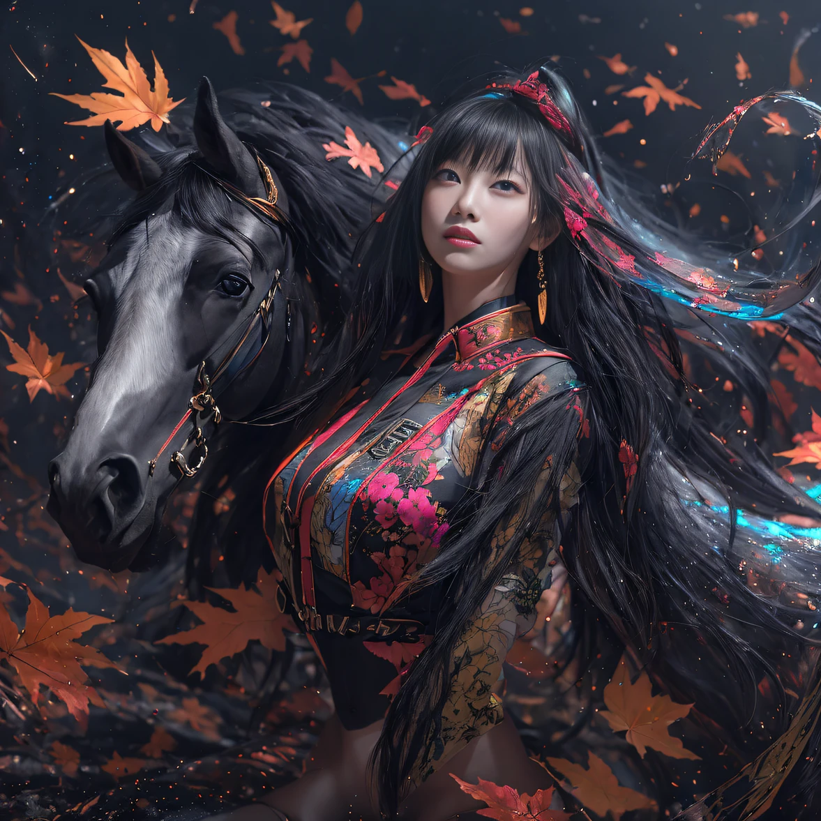 32KNSFW（tmasterpiece，k hd，hyper HD，NSFW）Flowing short hair，Backroom pond，zydink， a color，  Asian people （A unicorn）， （Silk scarf）， Combat posture， looking at viewert， Shiny black floating hair， Hanfu， Chinese clothes， longer sleeves， （abstract ink splash：1.2）， Afternoon background，Horse unicorn beast（realisticlying：1.4），Fallen leaves flutter，The background is pure， A high resolution， Detai National Natural Science Foundation， RAW photogr NSFW， Sharp Re， Nikon D850 Film Stock Photo by Jefferies Lee 4 Kodak Portra 400 Camera F1.6 shots, Rich colors, ultra-realistic vivid textures, Dramatic lighting, Unreal Engine Art Station Trend, cinestir 800，NSFW