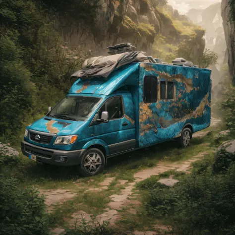 Camper van 32K，An RV，Campervan，Hidden star map, He established relationships with the Liu family and the Jade Sword Sect, It ope...