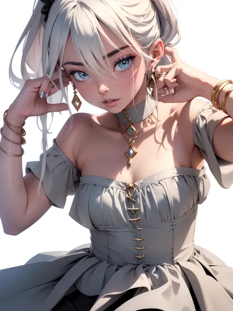 cute fantasy character, detailed, realisti, symmetric, soft pastel colours, (8k), trend on artstation, a  girl, makeup, mascara,...