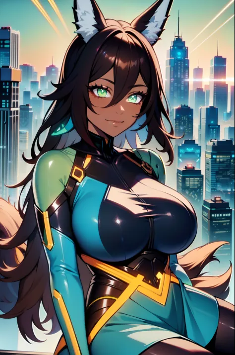 masterpiece, best quality, extremely detailed, anime art style, 1girl, mature femlae, solo, (dark brown skin:1.6), TingyunV4, (h...
