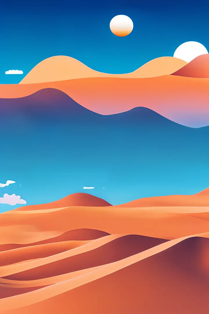 Desert dunes panorama