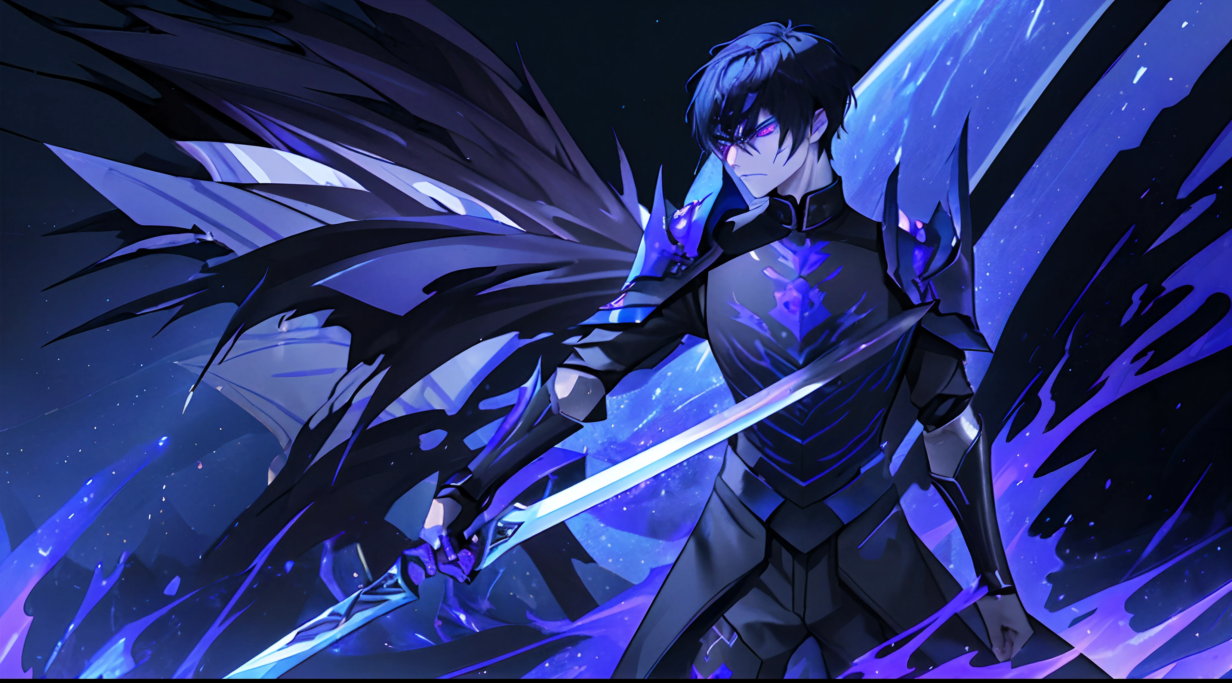 Anime anime wallpapers with a guy with a sword - SeaArt AI