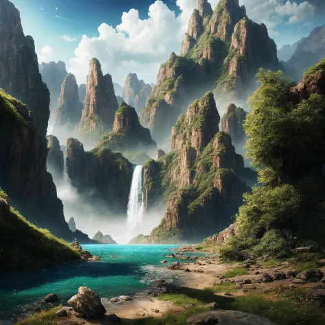 masterpiece, best quality, high quality, extremely detailed CG unity 8k wallpaper, scenery, outdoors, sky, cloud, day, no humans...