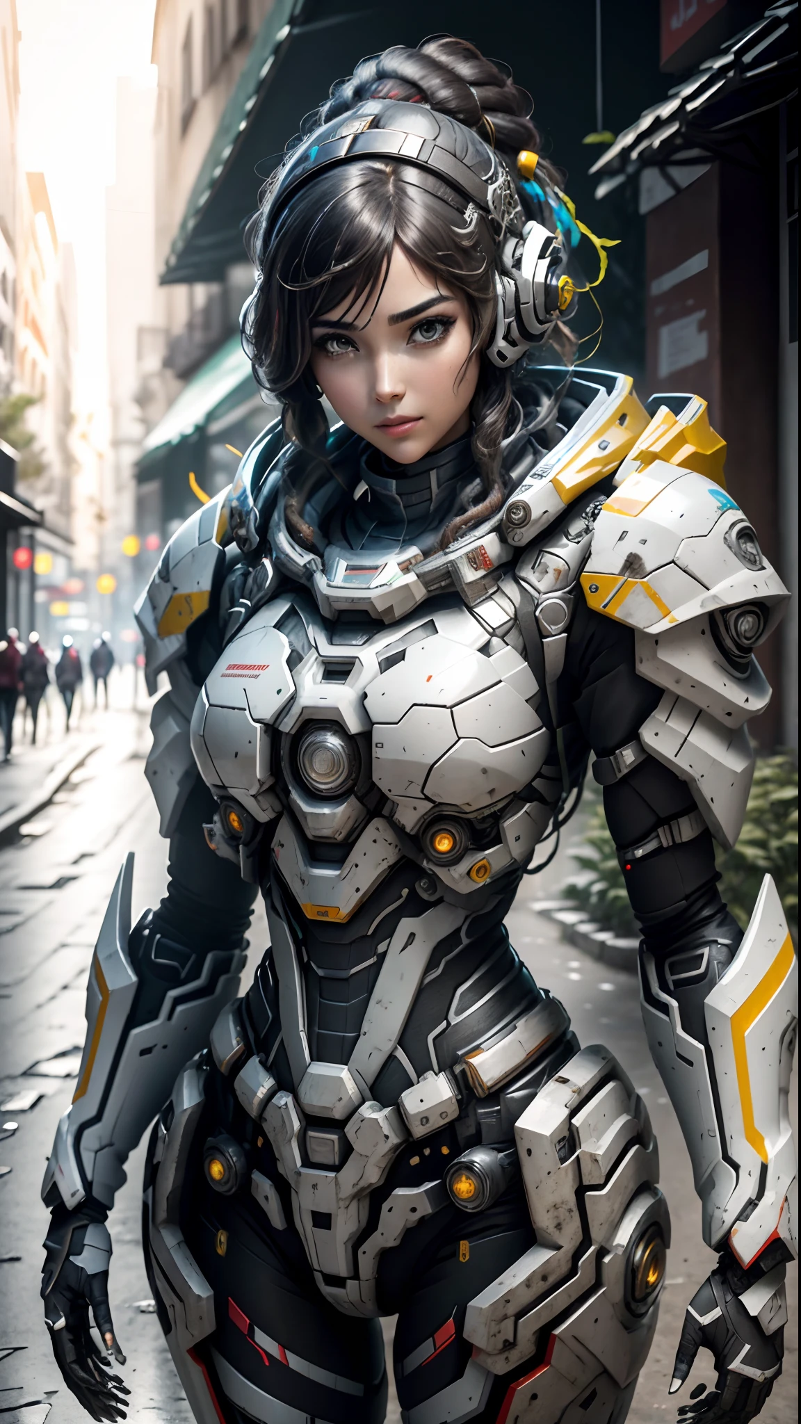 ((Best Quality)), ((Masterpiece)), (Very detailed: 1.3), ....3D, shitu-mecha, beautiful cyberpunk woman with her fuse in the ruins of the city of a forgotten war, ancient technology, HDR (High Dymanic Range), ray tracing, NVIDIA RTX, super resolution, Unreal 5, Sub-Surface Scatterring, Textured PBR, post-processing, Anisotropic filtering, depth of field, Maximum clarity and sharpness, Multilayer textures, albedo and specular maps, surface shading, Accurate simulation of light-material interaction, perfect proportions, rendered octane, two tone lighting, Low ISO, white balance, rule of thirds, wide opening, 8K RAW, Efficient Sub-Pixel, sub-pixel convolution, Luminescent Particles, Light scattering, Tyndall effect