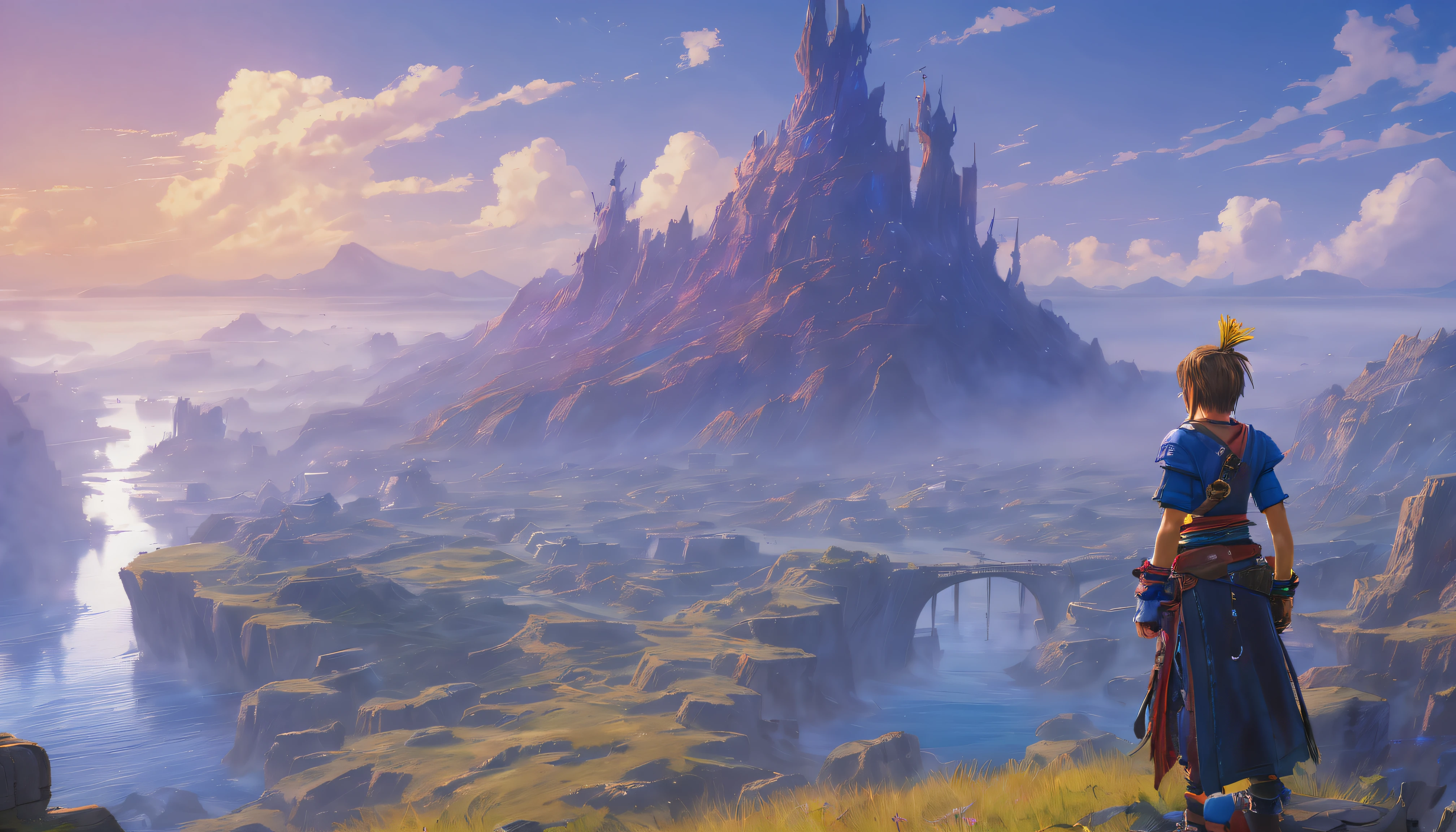 "(par Greg Rutkowski: 1.2), (chef-d&#39;œuvre), ((Meilleure qualité)), extrêmement délicat et beau, illustration, (paysage fantastique), A mesmerizing paysage fantastique with enchanting elements blending seamlessly. ((Mont. Gagazet de Final Fantasy X)), Un sentiment de tranquillité et d&#39;émerveillement remplit l&#39;air, invitant à l&#39;exploration et à la découverte. Offrant une vue lointaine qui capture la grandeur et l’atmosphère. de Brian Froud et Carne Griffiths et Wadim Kashin et John William Waterhouse, Post-production 8K, haute résolution, hyperdétaillé, profondeur de champ, HDR, complexe"