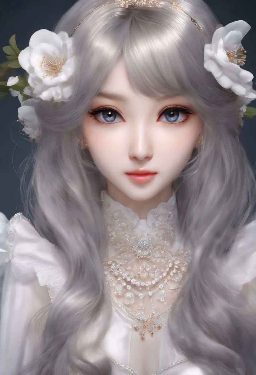 Beautiful meticulous girl, very detailed eyes and faces, Beautiful detailed eyes, , ultra - detailed, A high resolution, The is very detailed，best qualtiy，tmasterpiece，Kemomimi，((Japanese professional suit))，illustratio，The is very detailed，CG，unified，8k wallpaper，Amazing Cleavage，finely detailled，tmasterpiece，best qualtiy，The is very detailed的 CG unified 8k wallpaper，light in face，cinmatic lighting, 1girl, 20 yrs，(((dynamicposes)))，(A half body)，((Gray pantyhose))，((Sit with your knees folded))