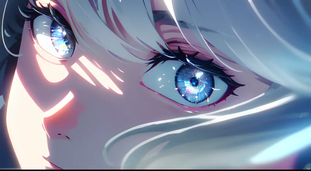 Anime - imagem de estilo de uma mulher com um olho vermelho e piercings,  Olhos estilo Evangelion, piercing stare, Tem um olhar penetrante, olhos  brilhantes penetrantes - SeaArt AI