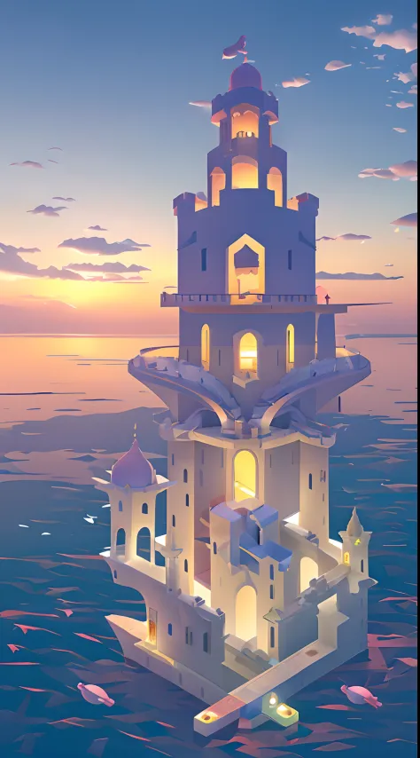 tmasterpiece，monument valley，(extremely detailed floating city:1.3), ((1 detailed mirage castle floats on it
cloud)and(detailed ...