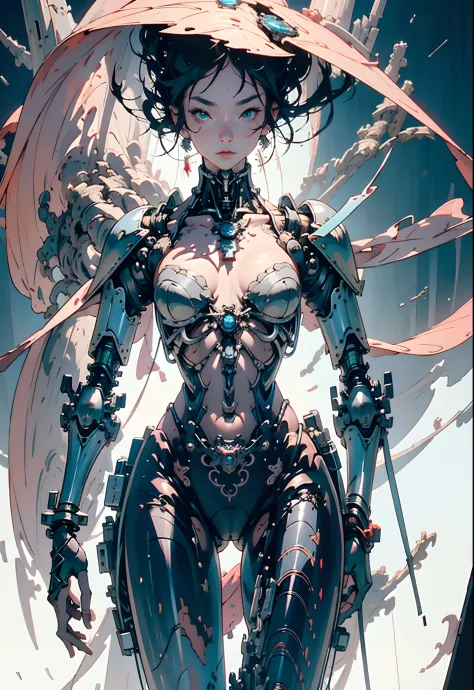 (original) , (very detailed wallpaper) , very detailed illustrations, (1 Girl) , beautiful eyes, (delicate face) , perfect detail,
((mechanical parts)), mechanical spine, mechanization, future, wide hips, laboratory, ((mecha)), stylish energy \(module\), r...
