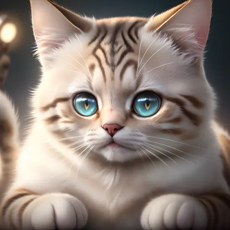 (pearl texture), (a cat), (super detail), (movie light), showing the image of a cat with perfect texture, and the overall picture quality is super high.