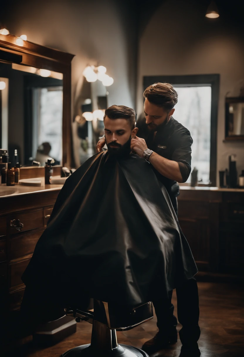 hombre confiado que visita al peluquero en la peluquería. peluquero  afeitando el cabello de su cliente con maquinilla en el salón. autocuidado,  belleza masculina. Barbero. 8076019 Foto de stock en Vecteezy