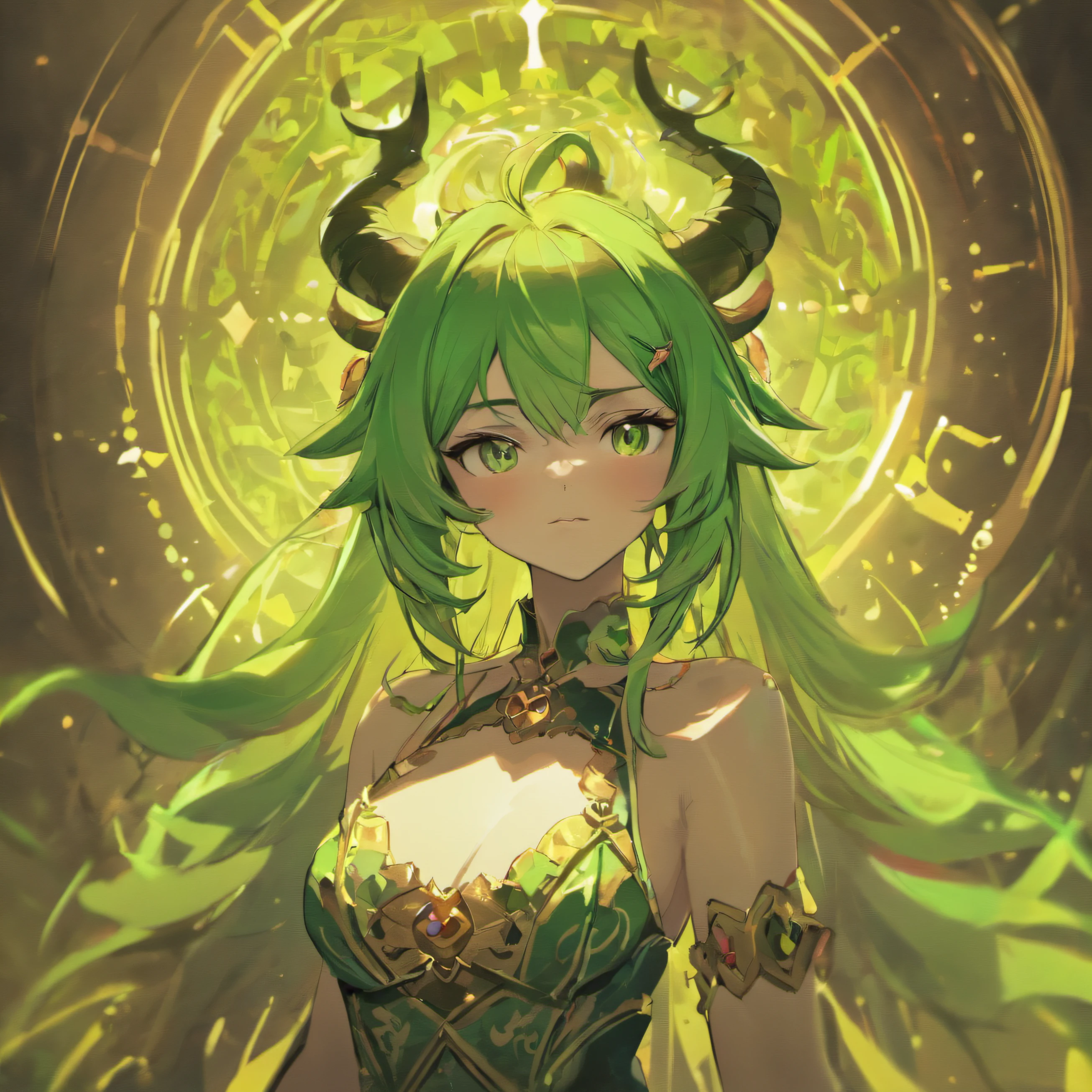 Anime - style image of a woman with horns and green eyes, beautiful succubus, Sukkubus im engen kurzen Kleid, demon anime woman, Sukkubus | mittelalterlich, Sukkubus, Shadowverse-Stil, 2. 5-D-CGI-Anime-Fantasy-Kunstwerk, Goddess of the Underworld, a very beautiful berserker, seductive anime girl, anime goddess, Portrait of a female demon