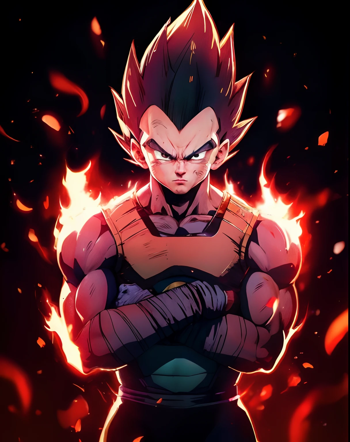 Hyperrealistic version of Vegeta, hyperdetailled, hyperrealistic ...