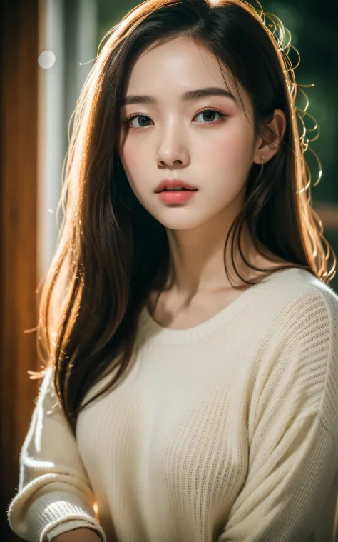 (Masterpiece:1.3), (8k, Photorealistic, RAW Photography, Best Quality: 1.4), soft light, professional lighting, 1girl, very beautiful girl, neat and clean beauty, A close-up of her face desperately trying not to cry