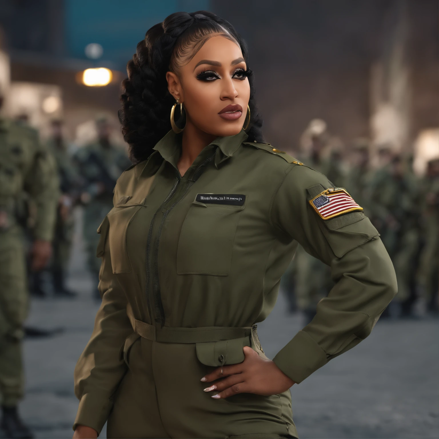 Uniforme militaire femme sale