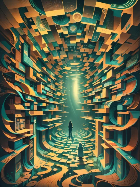 call to the maze, enter a mysterious labyrinth, time turns to paper、where illusions are unleashed by paintbrushes. a surreal jou...