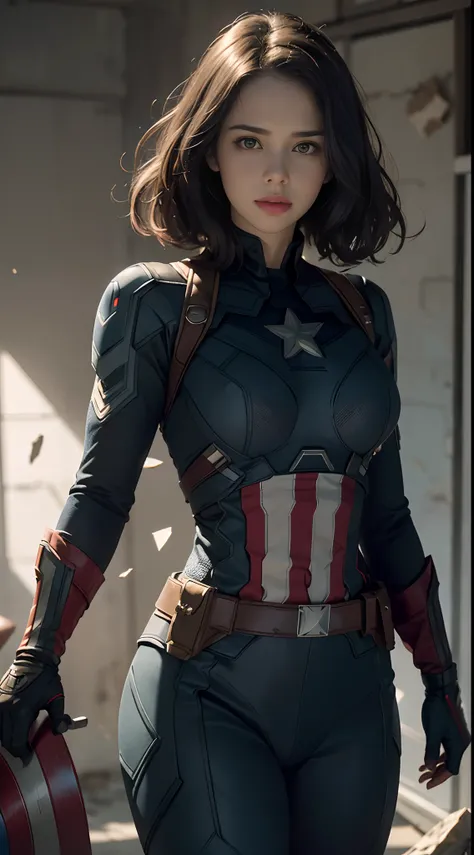 Haley atwell as Captain America (from MCU), ((wearing Captain America ...