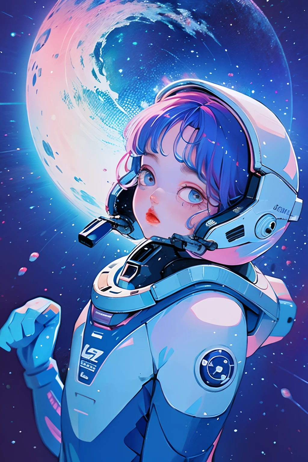 yxycolor，1girll， space suit，Under water