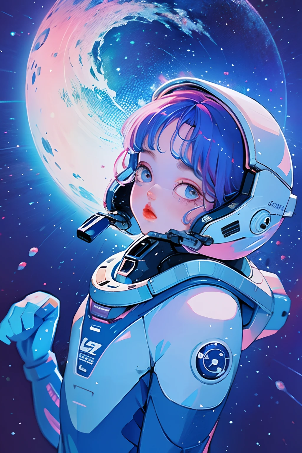 yxyカラー，1人の女の子， 宇宙服，水中