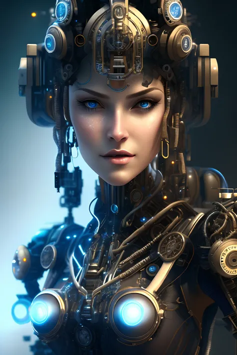 full body cyborg| full-length portrait| detailed face| symmetric ...