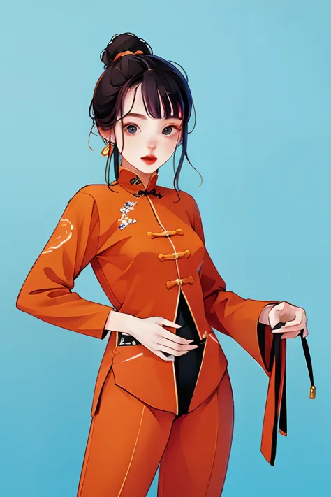 yxycolor，1girll， china-style，tang suit