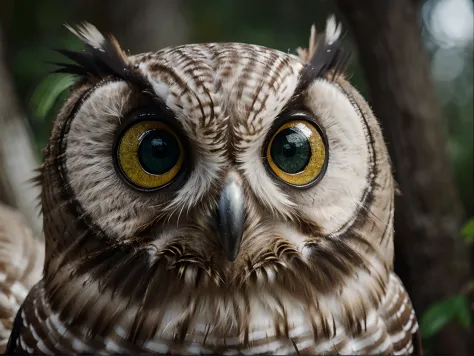 bestquality, Main parts, ultra-high resolution, (hyper realistic photography:1.4), owl,surreal, Owls and wildlife ,Realistic, high contrast. Very detailed, intricate