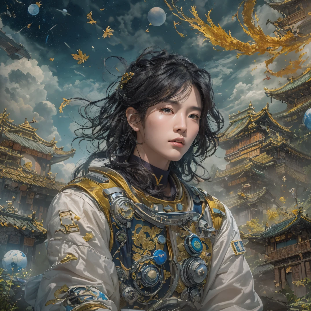 ((ultra real detailed.The astronaut) (Masterpiece, Top quality, Best quality, offcial art, Beauty and aesthetics: 1.2), Very detailed, Colorful, Most detailed, branches, The astronaut, Fallen leaves, fences, Astronauts fly into the fairy world, Chance encounter with Liu Hanshu, He saw in him his former self, It was decided to take him as an apprentice, Teach him how to protect himself, But because of the Tibetan star map, He established relationships with the Liu family and the Jade Sword Sect, It opens with the death of Liu Hanshu, Qin Yu embarked on the road of confrontation with a strong enemy, Working hard, Make yourself stronger, Stick to your own core path of justice, I also want to protect the people I care about, The three astronaut brothers took off, And embarked on a long journey to find a good brother, Qin Yu, Where are Xiao Hei and Hou Fei（dense fog）Climb the streets（Doomsday Stream）eyes filled with angry，He clenched his fists，Rush up，Deliver a fatal blow to your opponent，full bodyesbian，Full Body Male Mage 32K（Masterpiece Canyon Ultra HD）Long flowing black hair，Campsite size，zydink， The wounded lined up in the streets（Mards）The astronaut（canyons）， （Linen future spacesuit）， Angry fighting stance， looking at the ground， Batik linen bandana， Chinese python pattern long-sleeved garment， Astronaut Canyon（Abstract propylene splash：1.2）， Dark clouds lightning background，Sprinkle with gold dust（realisticlying：1.4），Black color hair，Flour fluttering，rainbow background， A high resolution， the detail， RAW photogr， Sharp Re， Nikon D850 Film Stock Photo by Jefferies Lee 4 Kodak Portra 400 Camera F1.6 shots, Rich colors, ultra-realistic vivid textures, Dramatic lighting, Unreal Engine Art Station Trend, cinestir 800，Flowing black hair,（（（Mards）））
